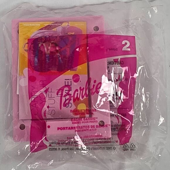 McDonald’s Barbie Happy Meal Toy #2 Carry Your Stuff Barbie Frame (2002, Mattel) - Picture 2 of 2